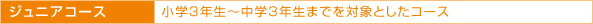 ジュニアコース